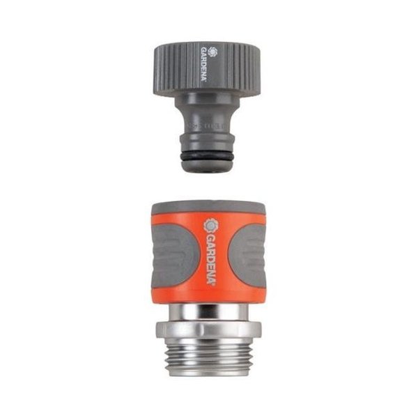 Gardena Gardena 39043 0.62 & 0.5 in. Premium Tap To Hose Connector Set  Nylon-ABS 7439896